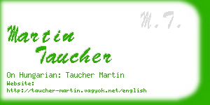 martin taucher business card